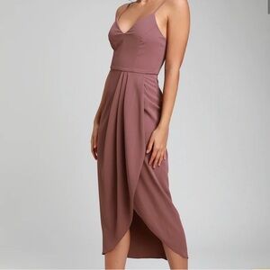 Elegant Mauve Sleeveless Dress